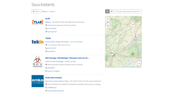 Visuel plateforme mise en relations des industriels et des sous-traitants des DM