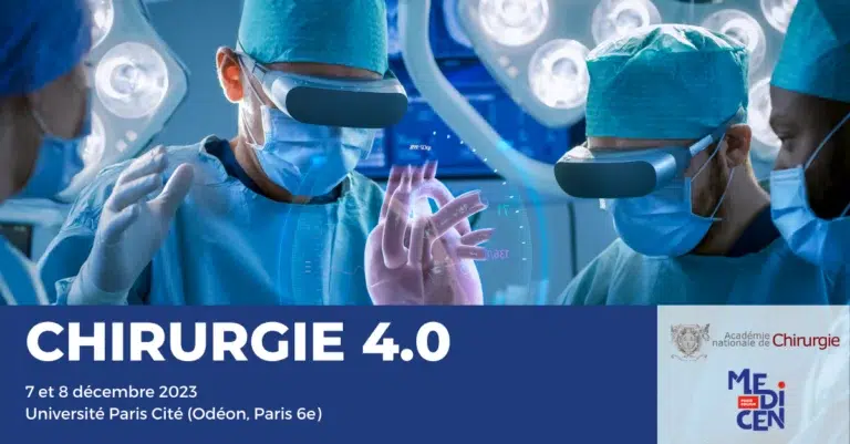 Visuel événement Chirurgie 4.0 Medicen du 7 et 8 décembre 2023